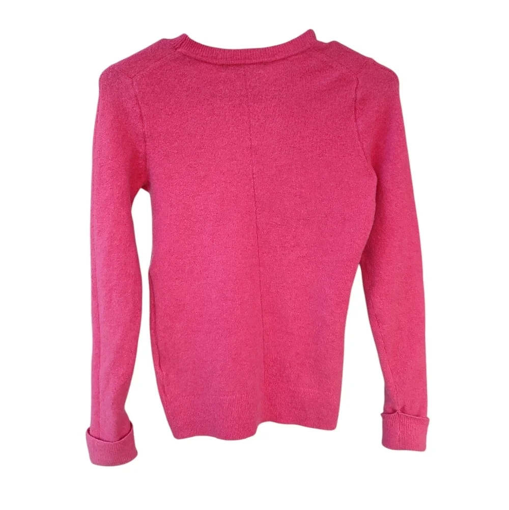 Banana Republic Vibrant Pink Wood Blend Sweater